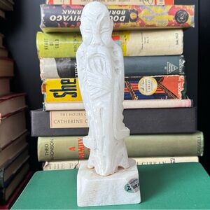 Vintage Alabaster Chinese Wise Man Old Sage Figure